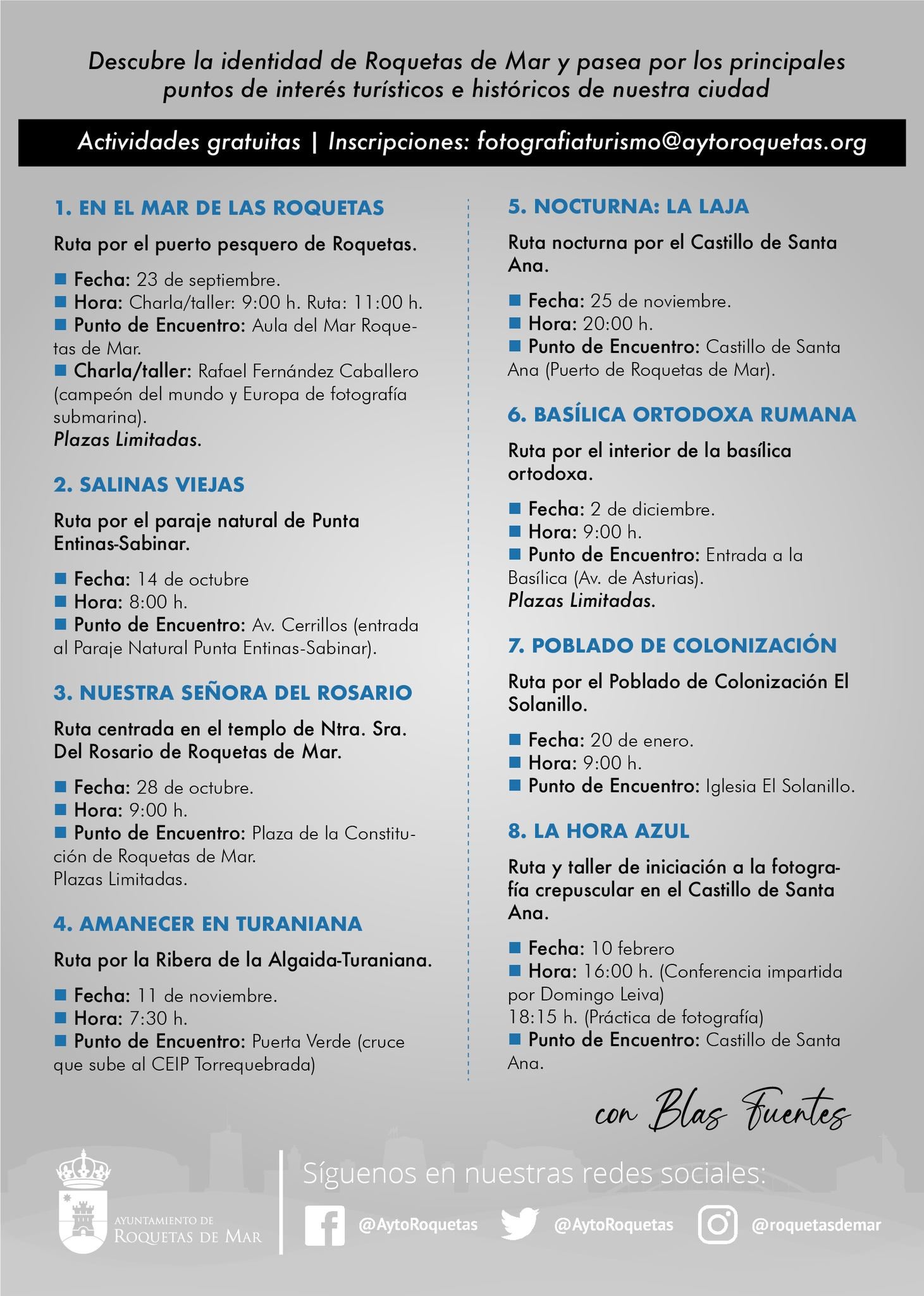 Ocho rutas fotográficas para conocer Roquetas fuera del verano Ocho rutas fotográficas para conocer Roquetas fuera del verano