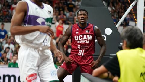 Dylan Ennis, jugador del UCAM CB, en la Supercopa 2023