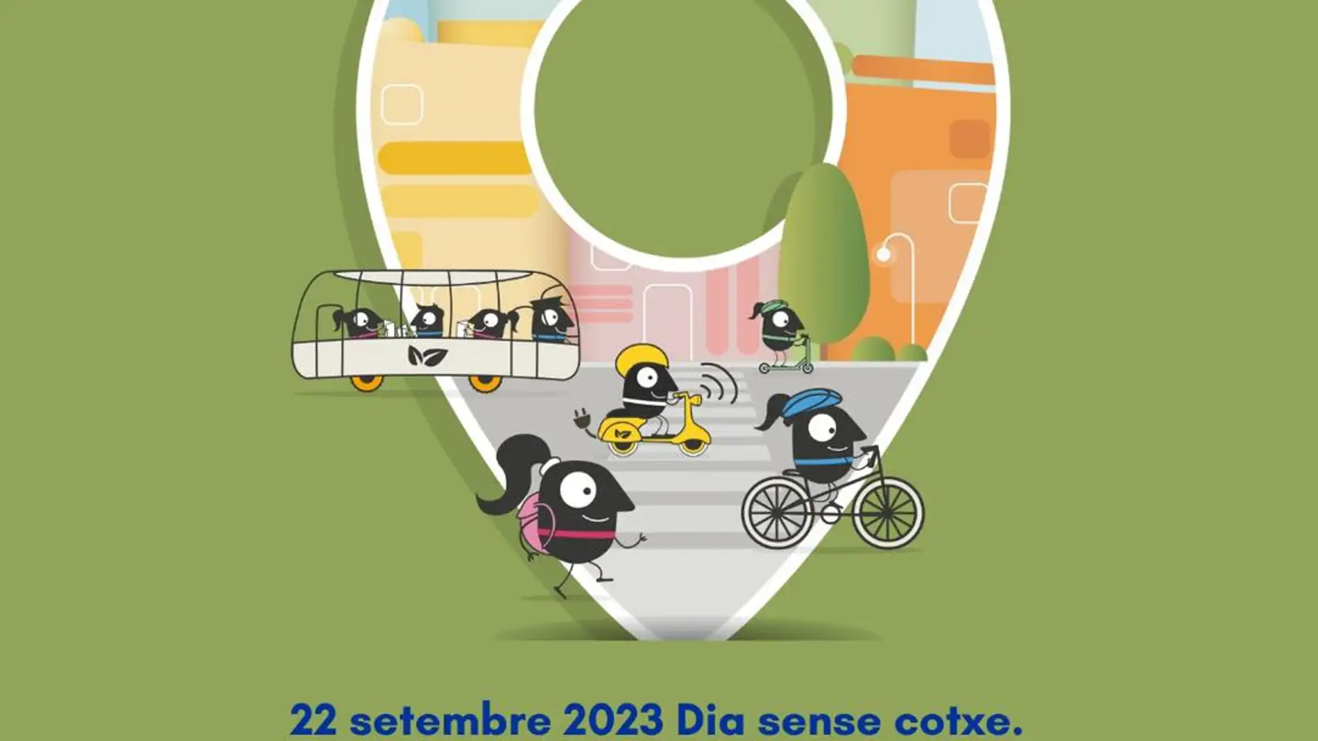 Cartel de la Semana Europea de la Movilidad 2023 en Canet d'en Berenguer