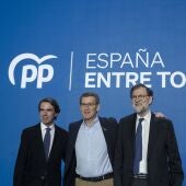Aznar, Feijóo y Rajoy en una foto de archivo