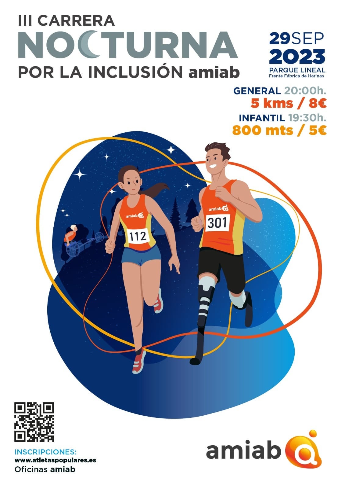 La capital acoge este viernes la III Carrera Nocturna por la Inclusión de Amiab La capital acoge este viernes la III Carrera Nocturna por la Inclusión de Amiab