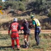 El primer rescate del fin de semana fue a una corredora de la Ultra Trail Guara-Somontano.