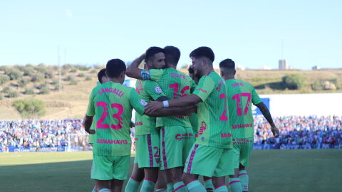 M&aacute;laga CF celebra un gol