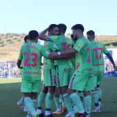 Málaga CF celebra un gol