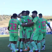 Málaga CF celebra un gol Málaga CF celebra un gol