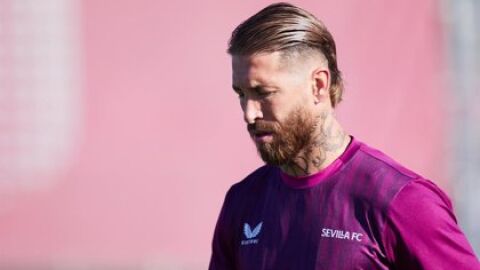 Imagen de Sergio Ramos en un entrenamiento 