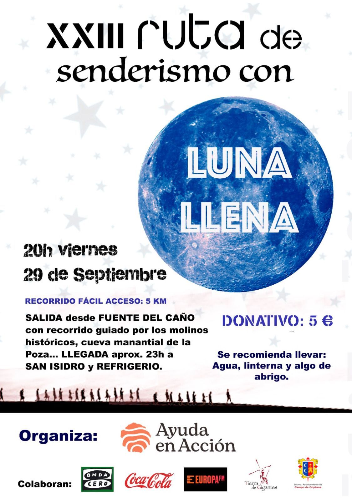 Ayuda en Acción celebra este fin de semana su Ruta de Senderismo con Luna Llena Ayuda en Acción celebra este fin de semana su Ruta de Senderismo con Luna Llena
