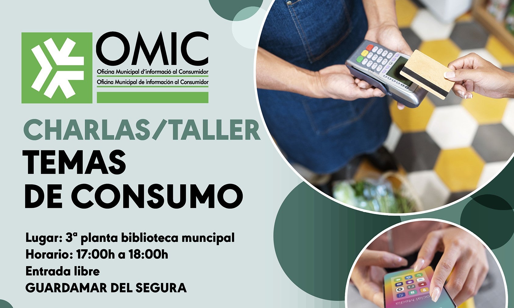Guardamar del Segura organiza y la Omic organiza charlas sobre "Taller de consumo" Guardamar del Segura organiza y la Omic organiza charlas sobre "Taller de consumo"