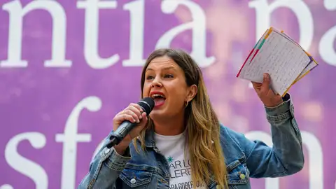 Alejandra Jacinto en un acto político de Podemos en mayo del 2023. Alejandra Jacinto en un acto político de Podemos en mayo del 2023.