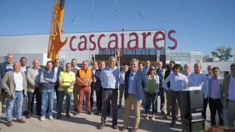 Cascajares en su regreso a la actividad en la fábrica de Dueñas