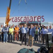 Cascajares en su regreso a la actividad en la fábrica de Dueñas
