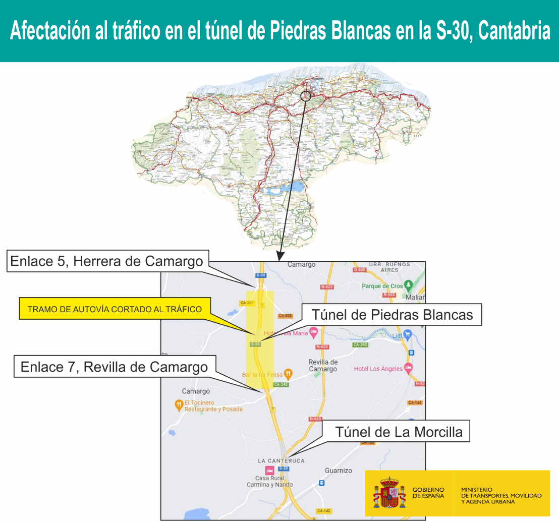 Así afectará al tráfico el simulacro de accidente en el túnel de Piedras Blancas en la autovía S-30 Así afectará al tráfico el simulacro de accidente en el túnel de Piedras Blancas en la autovía S-30