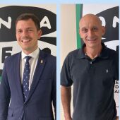 Víctor Torres, portavoz del PP en el ayunatmiento de Palencia y Juan Carlos Bravo del IES Jorge Manrique