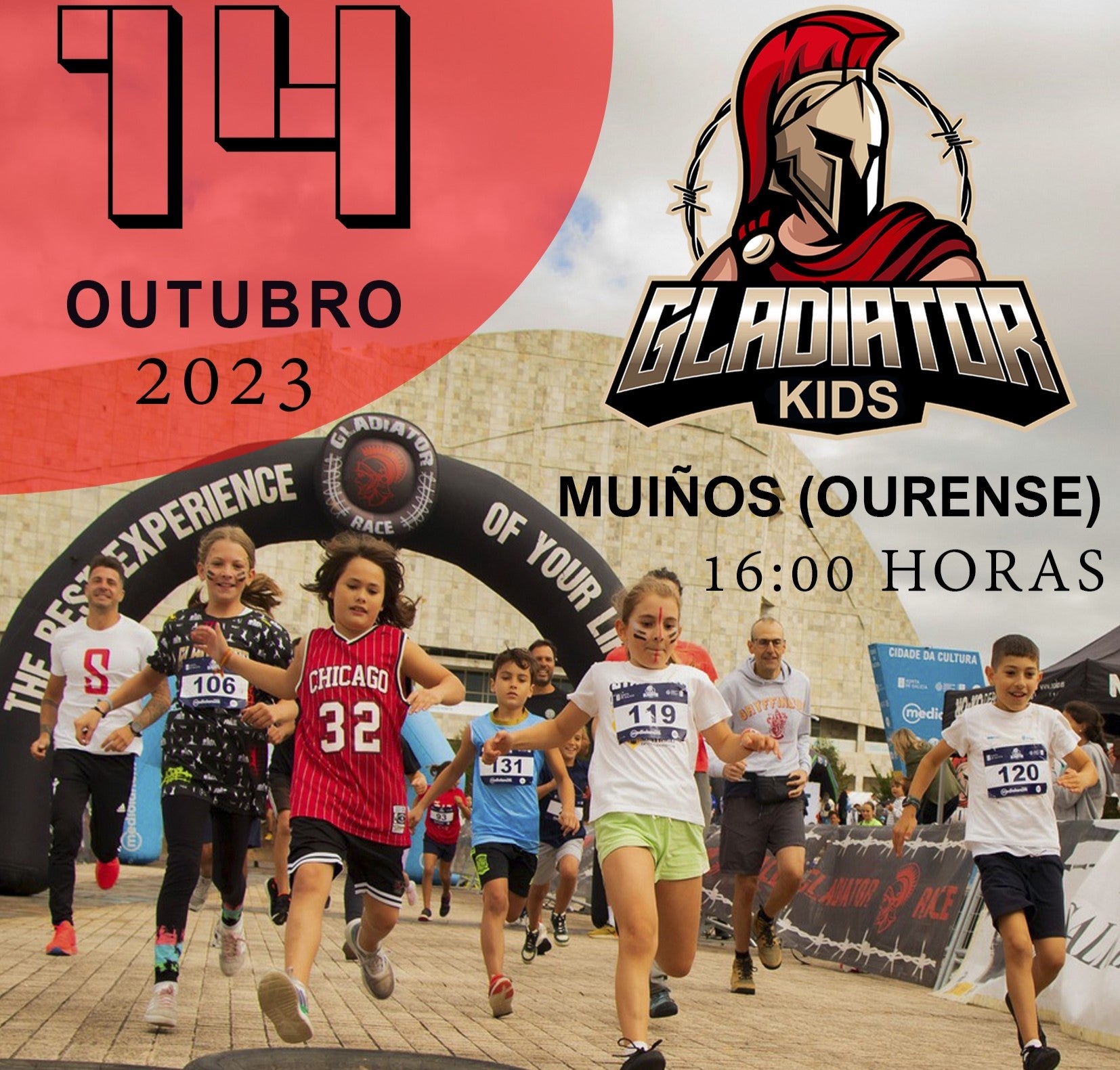 Preto de 200 rapaces danse cita en Muíños na proba “Gladiator” infantil  Preto de 200 rapaces danse cita en Muíños na proba “Gladiator” infantil