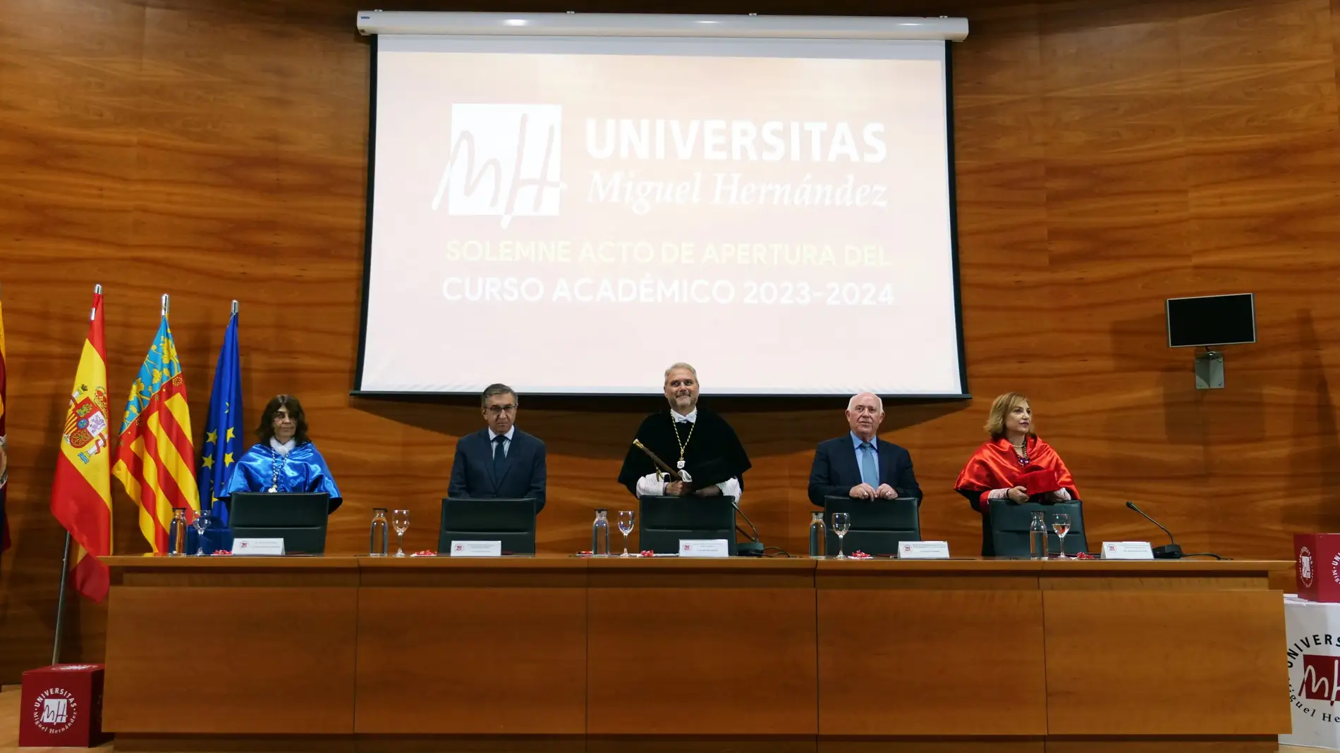 Acto oficial de apertura del curso 2023-2024 en la Universidad Miguel Hernández de Elche. 