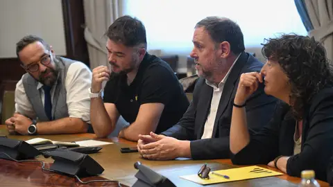 Gabriel Rufián y Oriol Junqueras en una foto de archivo Gabriel Rufián y Oriol Junqueras en una foto de archivo