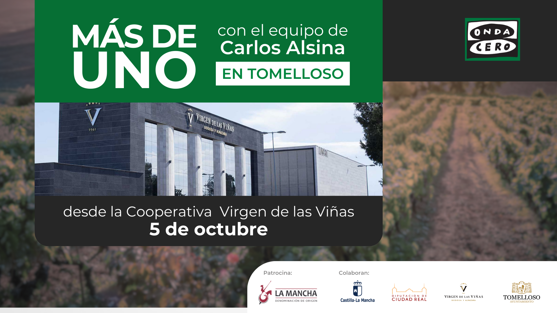 'Más de uno' celebra la Fiesta de la Vendimia desde Tomelloso 'Más de uno' celebra la Fiesta de la Vendimia desde Tomelloso
