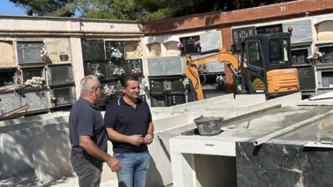Obras en el cementerio de La Nuc&iacute;a