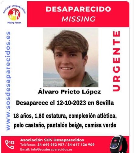 Buscan al joven Alberto Prieto jugador del Córdoba juveniles desaparecido en Sevilla Buscan al joven Alberto Prieto jugador del Córdoba juveniles desaparecido en Sevilla