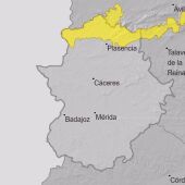 Regresan las lluvias a Extremadura, el norte de Cáceres tendrá este martes aviso amarillo por precipitaciones intensas