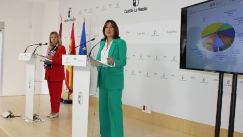 Blanca Fernández durante la rueda de prensa en Ciudad Real