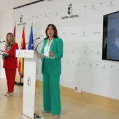 Blanca Fernández durante la rueda de prensa en Ciudad Real Blanca Fernández durante la rueda de prensa en Ciudad Real