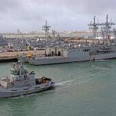 Barcos de la Armada Española en la Base Naval