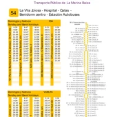 Nuevos horarios del transporte público comarcal Nuevos horarios del transporte público comarcal