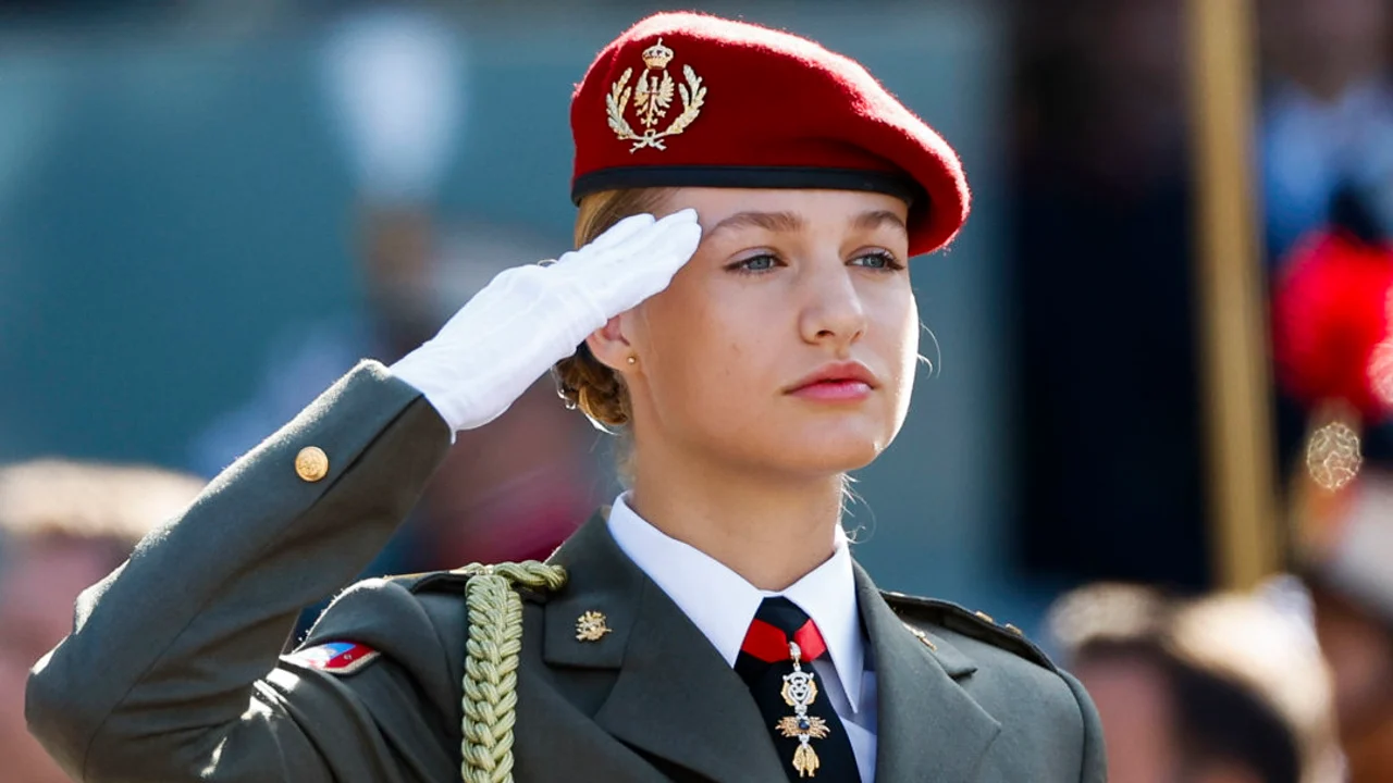 La princesa Leonor durante los actos del 12 de octubre
