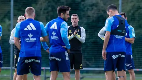 Carrión, en un entrenamiento en El Requexón Carrión, en un entrenamiento en El Requexón