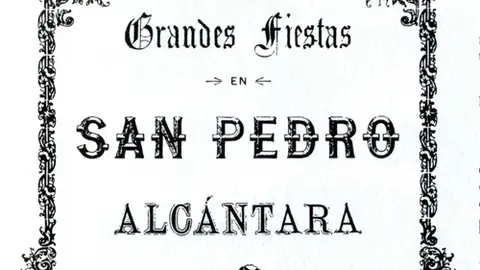 Cartel Feria San Pedro Alcántara 1896 Cartel Feria San Pedro Alcántara 1896