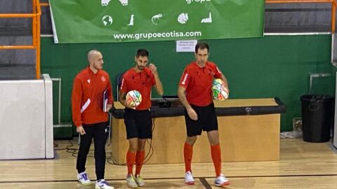Equipo arbitral del Unionistas - Melistar Melilla de los 1/32 de final de la Copa del Rey, celebrados este mi&eacute;rcoles