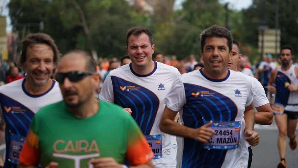 Carlos Mazón en el Medio Maratón de Valencia