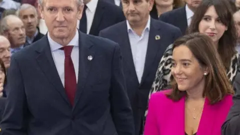 Alfonso Rueda e Inés Rey Presidente de la Xunta y alcaldesa de A Coruña