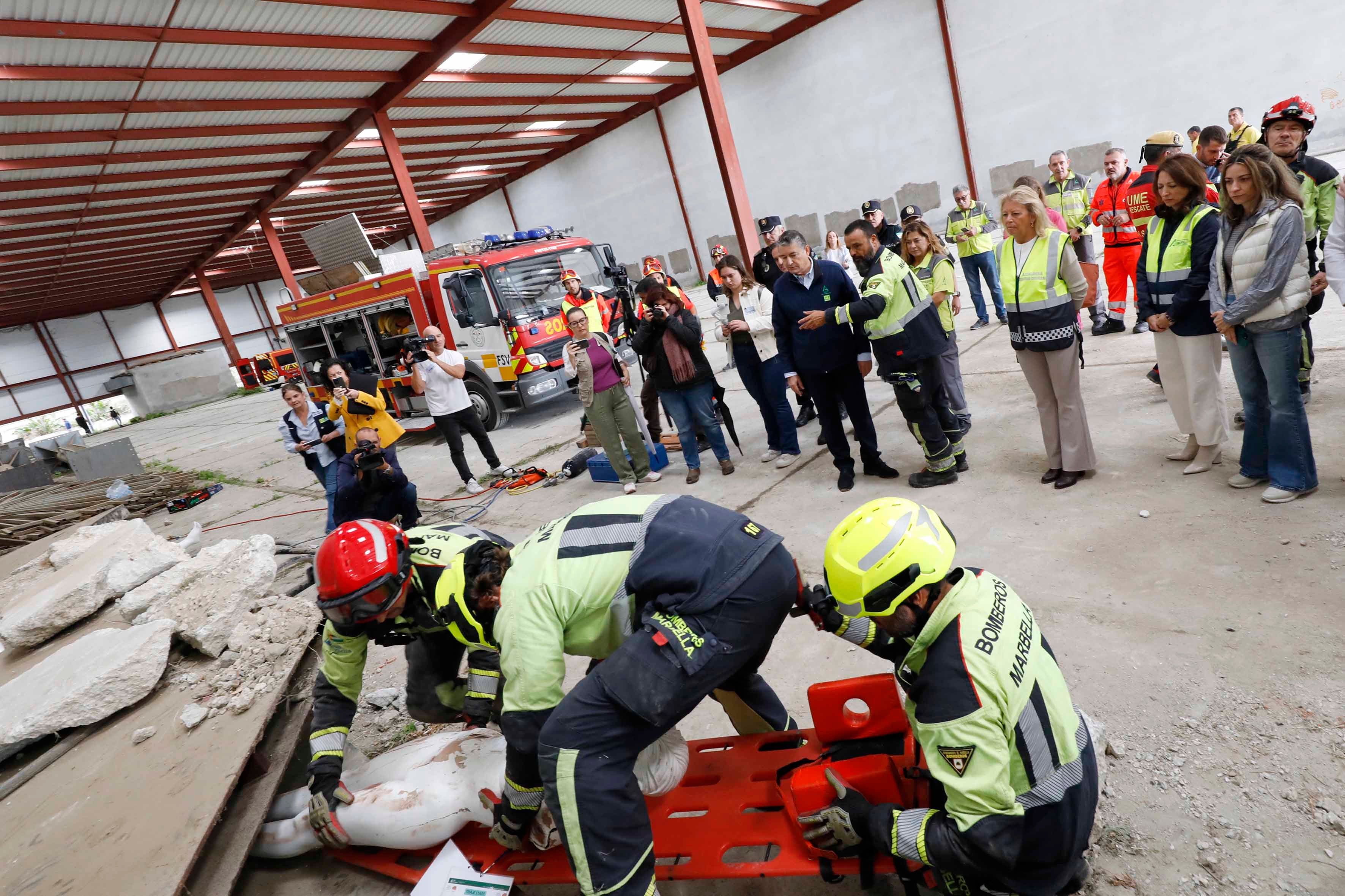 Éxito en el simulacro de terremoto en Marbella Éxito en el simulacro de terremoto en Marbella
