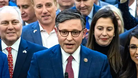 El republicano Mike Johnson. El republicano Mike Johnson.