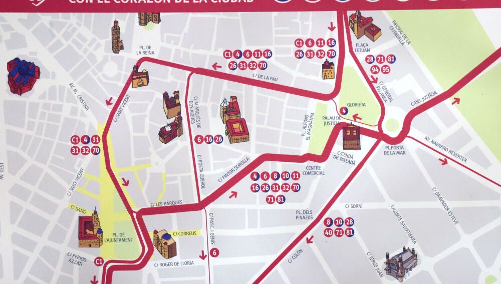 Mapa de la remodelación