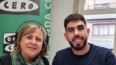 Cecilia Romero y Sergio Redondo, fisioterapeuta AECC La Rioja