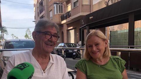 &Aacute;ngel Lumbreras y su esposa en Restaurante Casa Rico