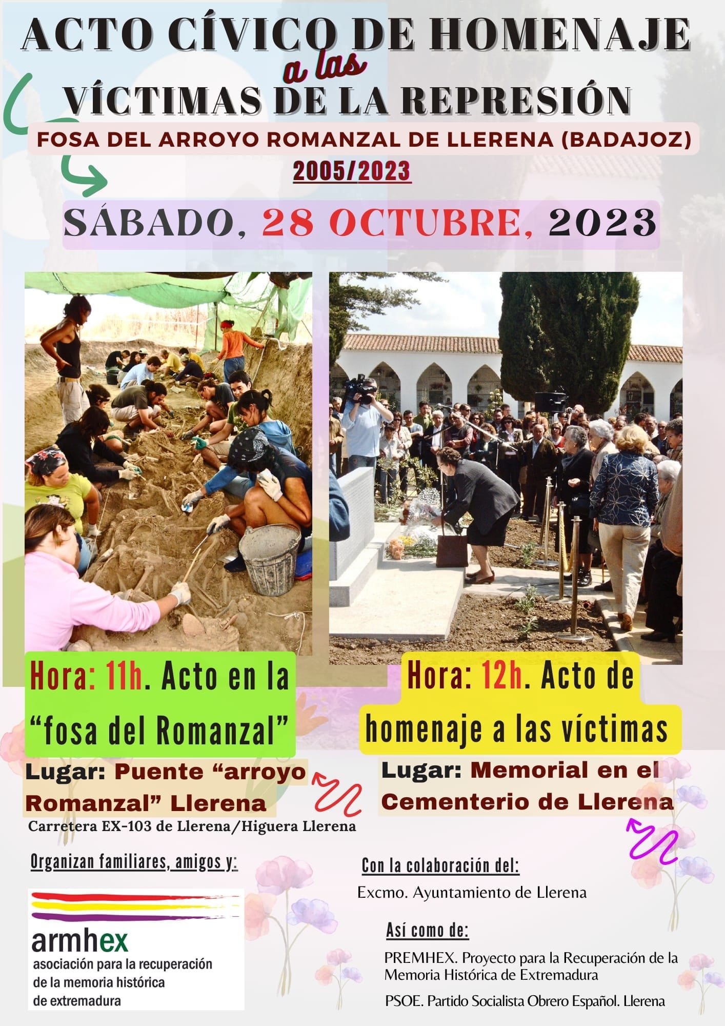 Llerena celebrará este sábado un acto cívico de homenaje a las víctimas de la represión franquista de la localidad Llerena celebrará este sábado un acto cívico de homenaje a las víctimas de la represión franquista de la localidad