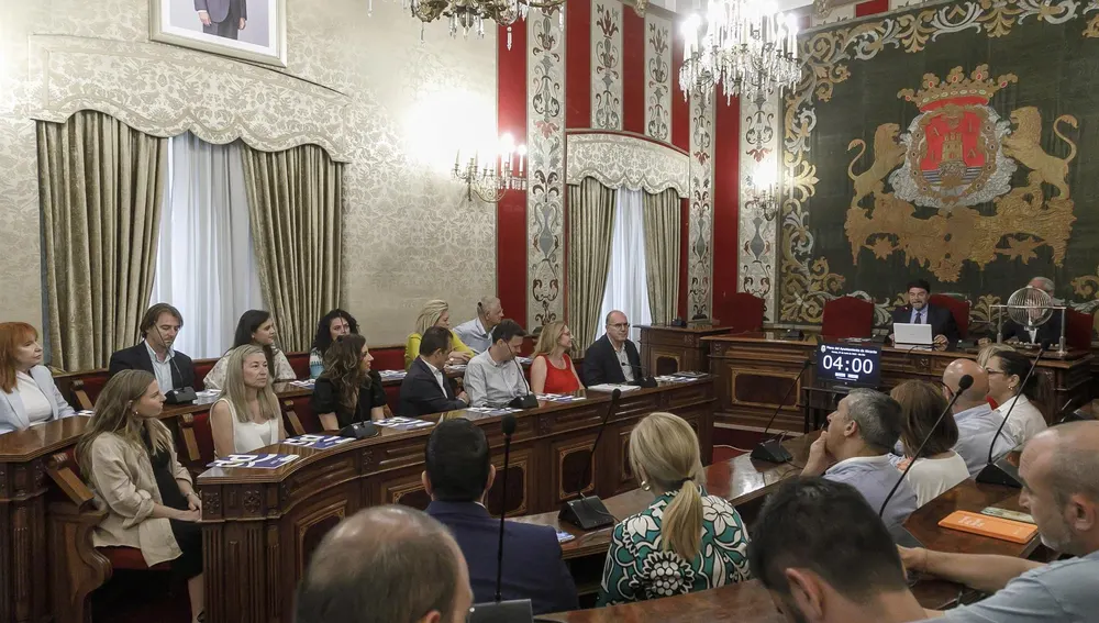 Una imagen del Salón de Plenos de Alicante Una imagen del Salón de Plenos de Alicante