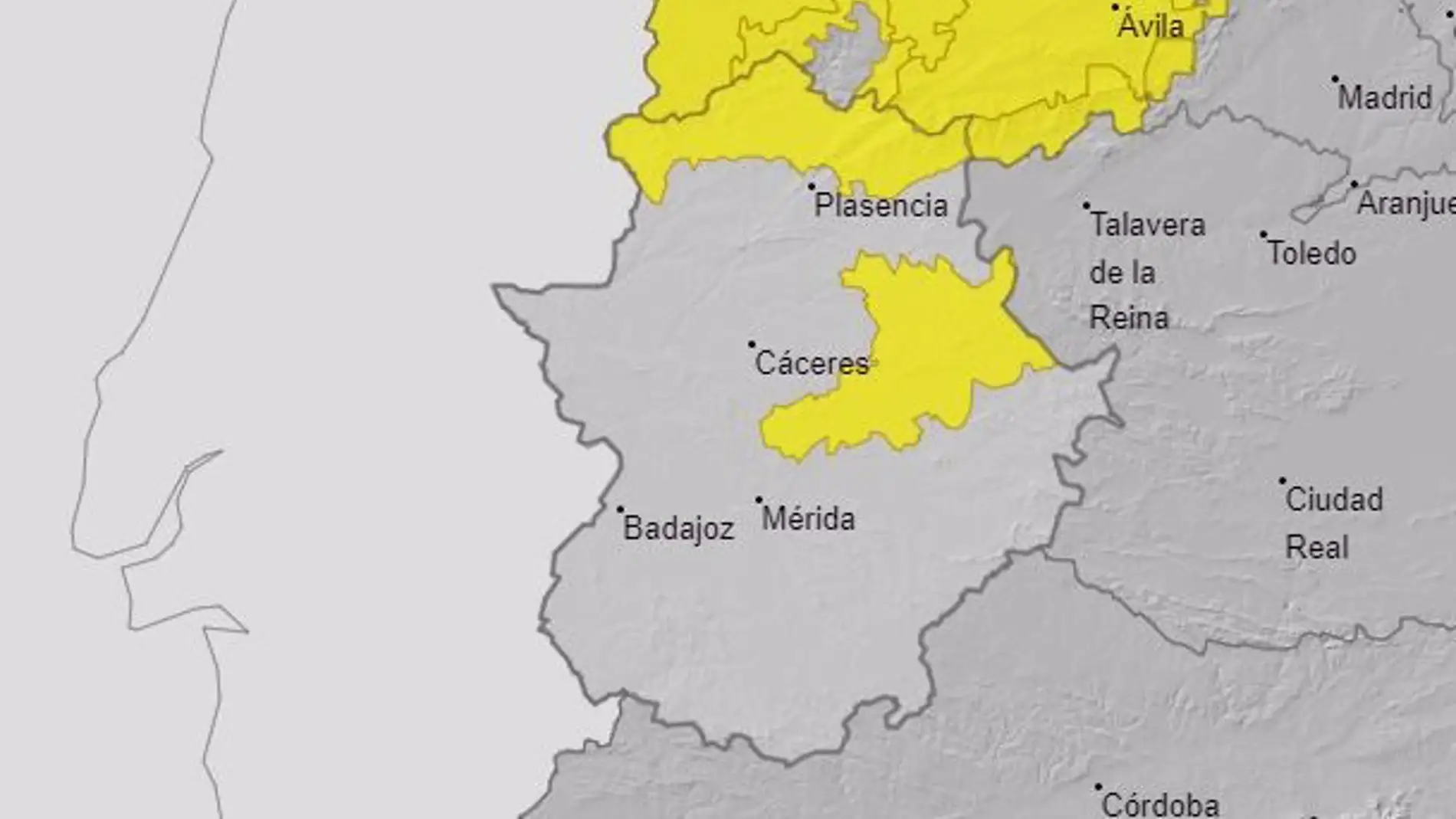 El 112 activa este jueves la alerta amarilla por viento en el norte de Cáceres y en Villuercas y Montánchez