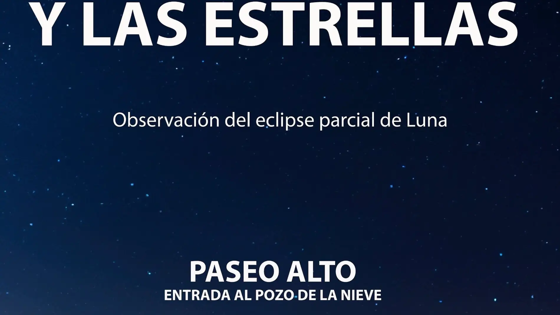 Este sábado se podrá observar el eclipse parcial de luna en una actividad desde del Pozo de la Nieve de Cáceres