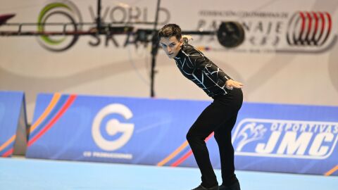 Arnau P&eacute;rez, campi&oacute; del m&oacute;n junior de patinatge art&iacute;stic.