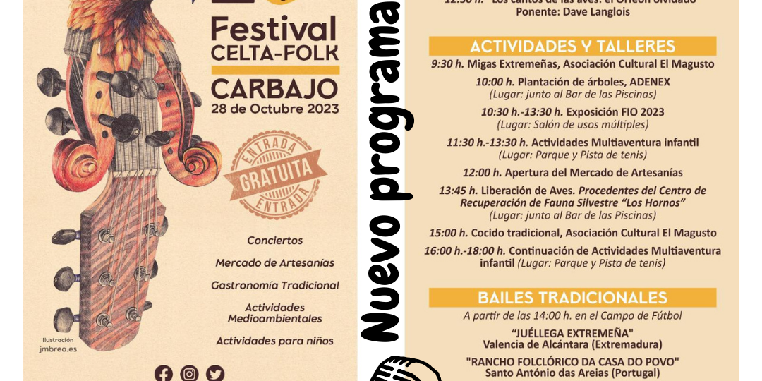 Carbajo espera recibir este sábado a unas 2.000 personas en el festival Folk El Magusto que une cultura y medio ambiente Carbajo espera recibir este sábado a unas 2.000 personas en el festival Folk El Magusto que une cultura y medio ambiente