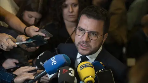 El presidente de la Generalitat de Cataluña, Pere Aragonès Aragonès avisa de que la resolución del conflicto "sólo puede pasar por un referéndum" una vez "confirmada la amnistía"