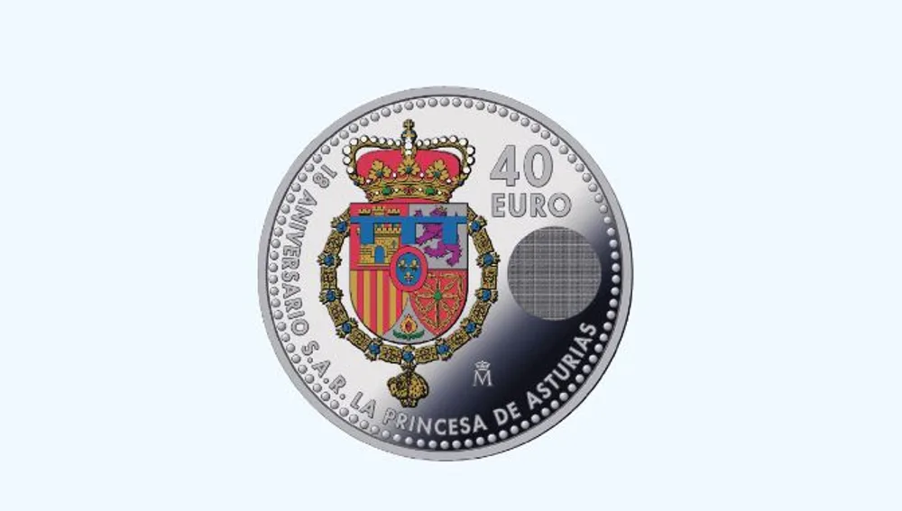 Reverso de la moneda de la Princesa de Asturias