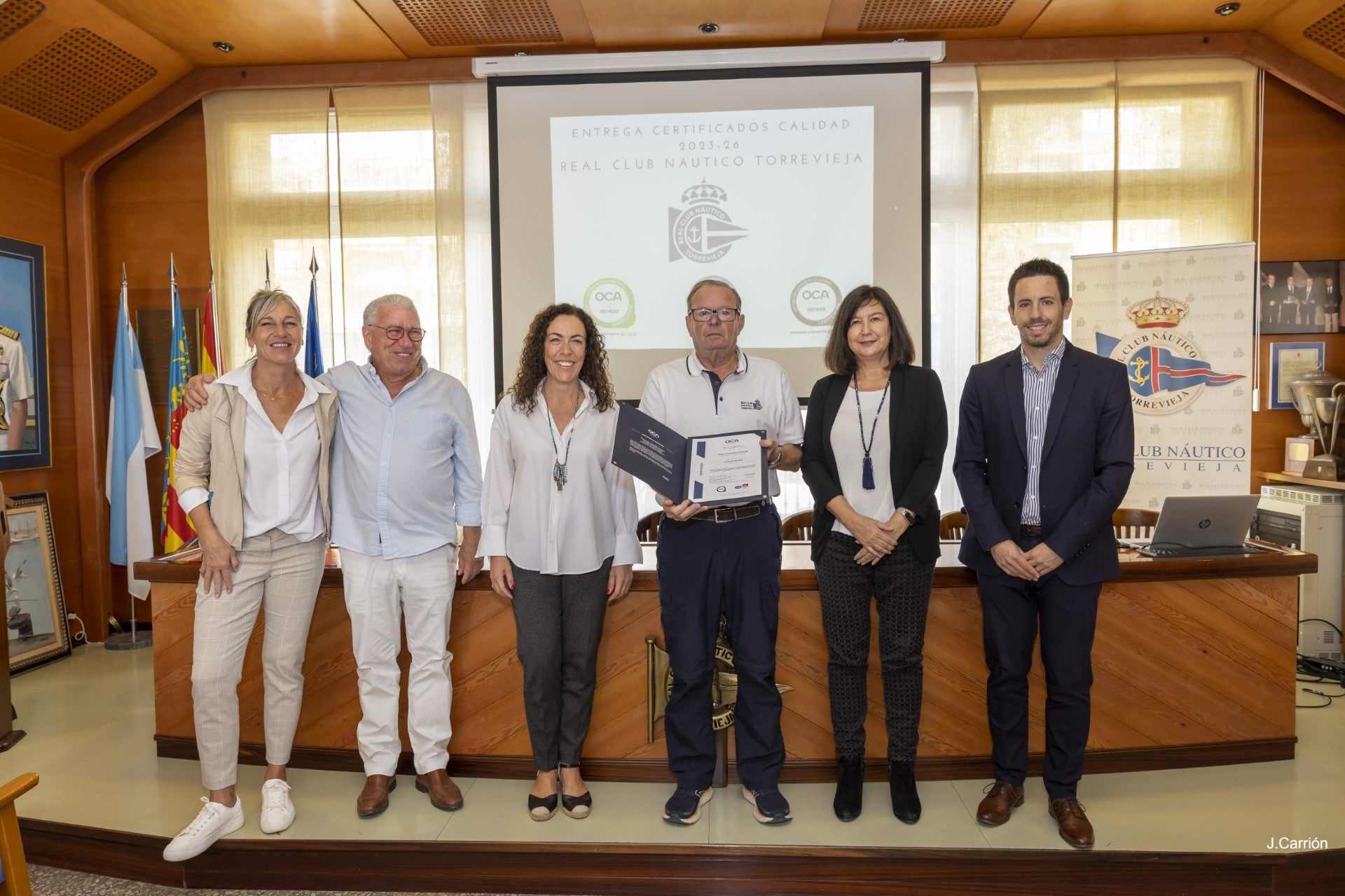 El Real Club Náutico de Torrevieja recibe la triple certificación Iso de Calidad El Real Club Náutico de Torrevieja recibe la triple certificación Iso de Calidad