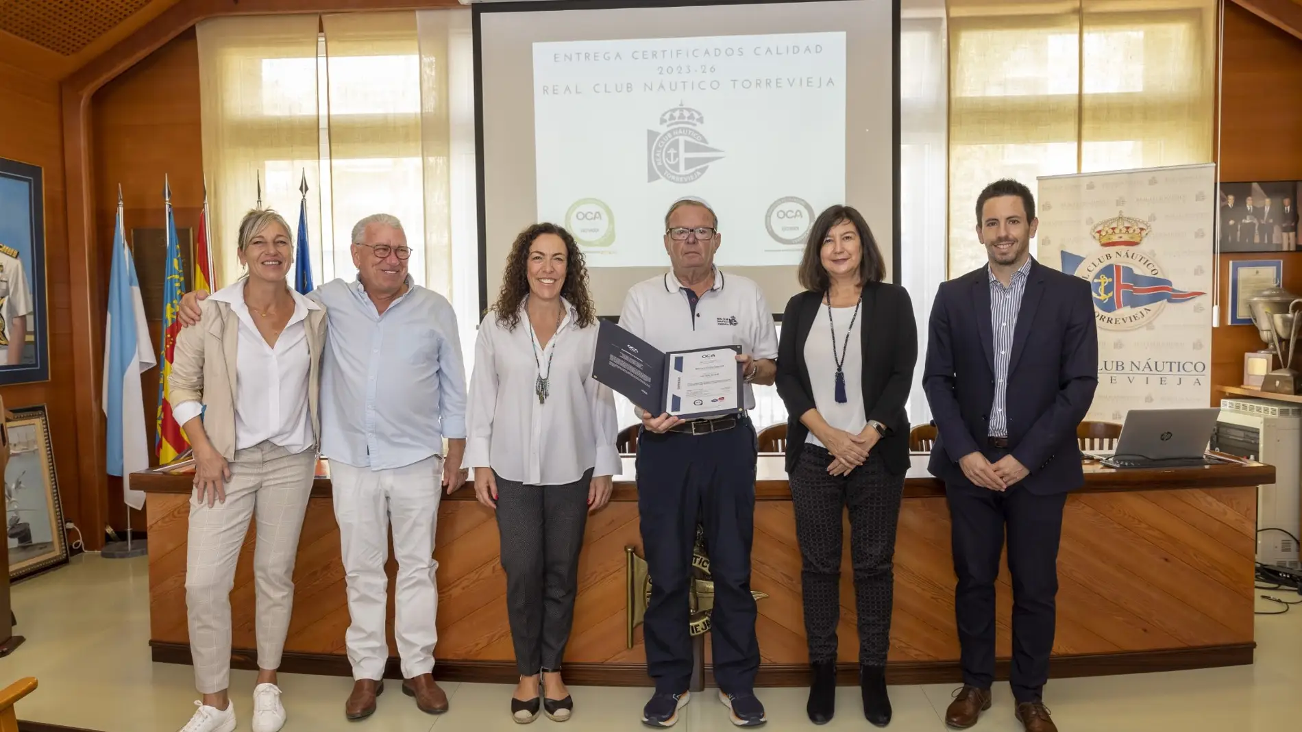 El Real Club Náutico de Torrevieja recibe la triple certificación Iso de Calidad 
