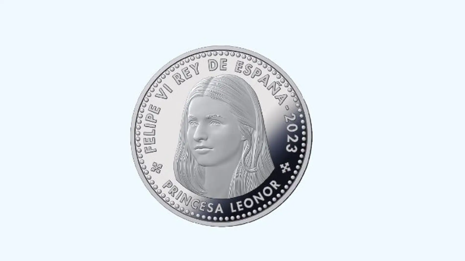 Anverso de la moneda de la princesa Leonor